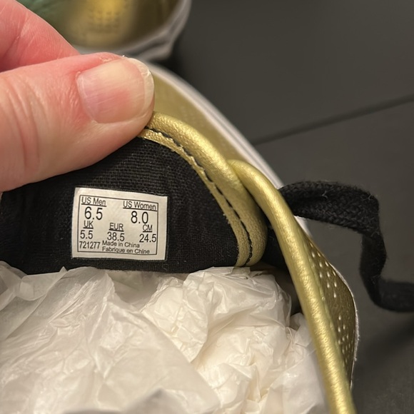 Vans Solid Gold Authentic 50th Anniversary Checkerboard Sneakers M- 6.5 W- 8.0 - Picture 9 of 9